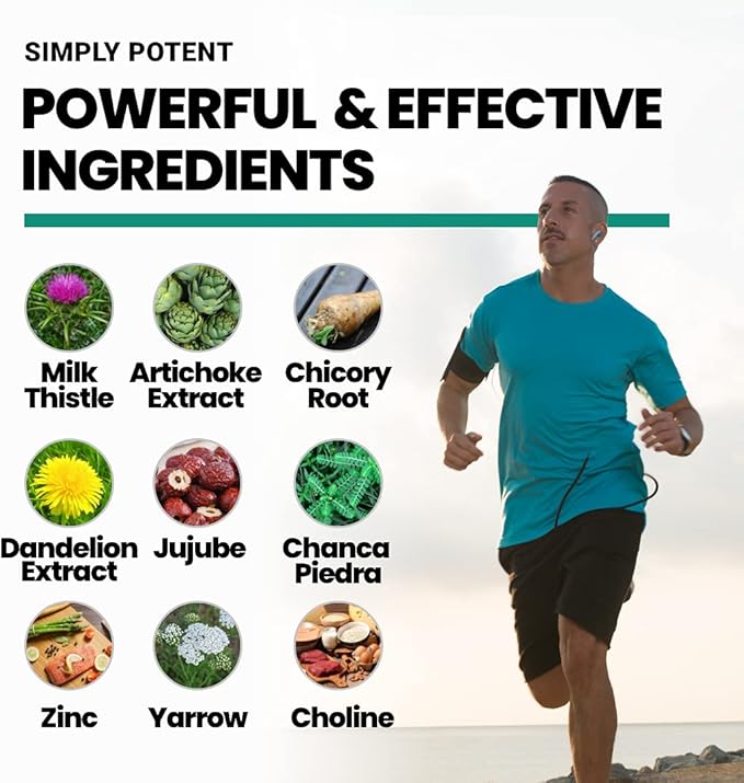 Liver Cleanse Detox &amp Repair Supplement Artichoke Extract Liver Health Formula w 22 Herbs for Liver Support Liver Detox Cleanse Pills - Milk Thistle Dandelion Turmeric Ginger Beet Zinc 60 Capsu