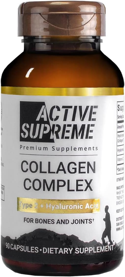 Type 2 Collagen for Joint Support | Grass-Fed Hydrolyzed with Hyaluronic Acid &amp Vitamin C | Joint Health &amp Cartilage Support