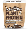 MAX EFFORT Plant Protein Powder 19 G Pea Protein Plant Based Gluten Free Low Carb Protein Shake or Smoothie Mix Meal Replacement No Whey No Sugar Substitutes Chocolate Peanut Butter 20 Srvg