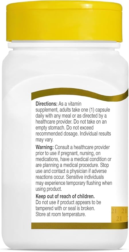 21st Century Flush Free Niacin 500mg 110 Capsules Pack of 2