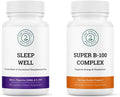 Sleep Well &amp Super B-100 Complex Bundle - Calming Sleep Aid &amp Energy Support for Optimal Well-Being