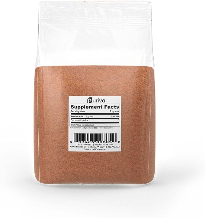 Curcumin with Piperine Powder (100:1 Ratio) 1 Pound