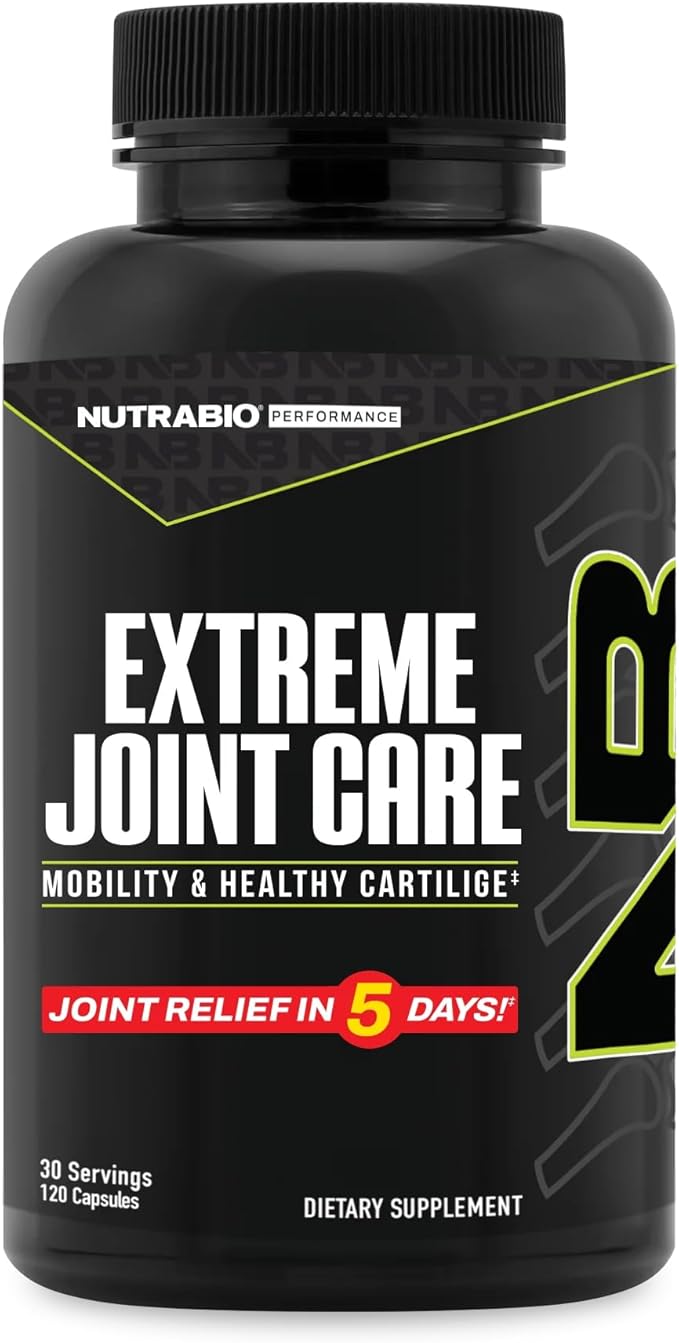 NutraBio Extreme Joint Care - Joint Support Supplement - Joint Health Supplement Supports Joints Mobility and Cartilage - 120 Capsules