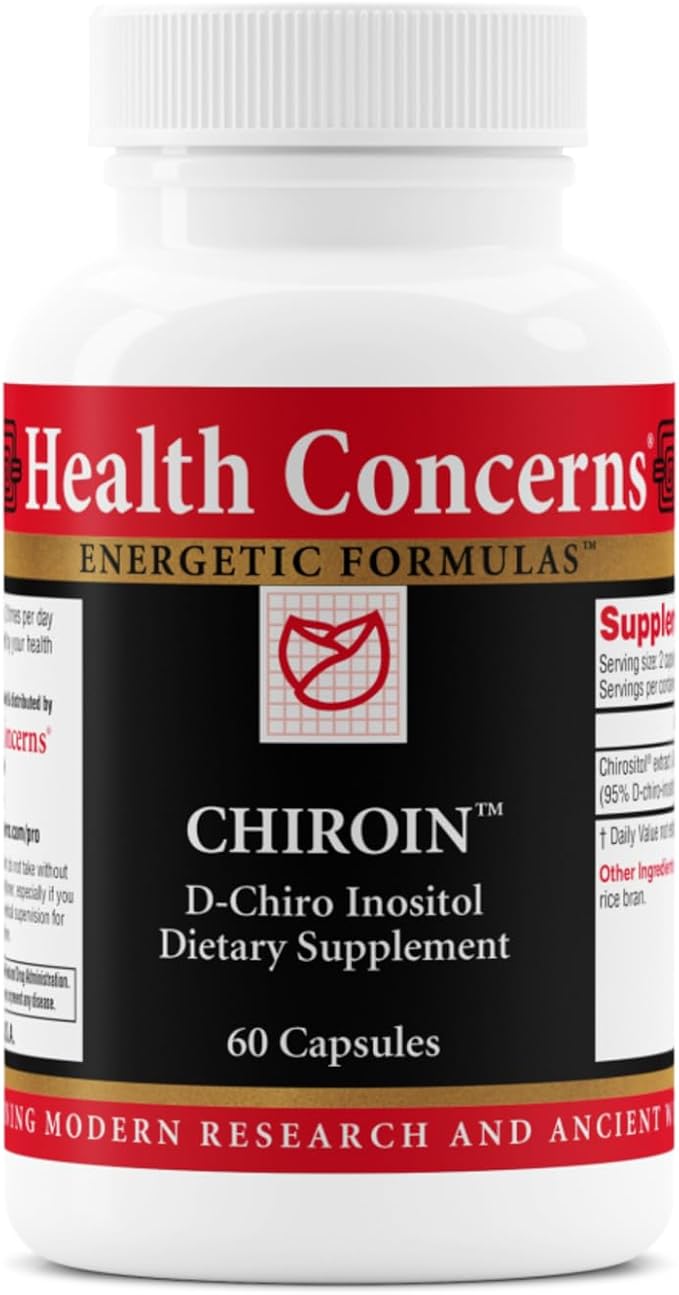 Chiroin D-Chiro Inositol Capsule Supplement – Blood Sugar &amp Lipid Metabolism Support – Chirositol Extract – 60 Capsules 300mg – Liver &amp Hormonal Health Formula