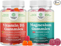 Bundle of Vitamin D3 Gummies with 2000IU per Serving Bone Muscle &amp Immune Support and Extra Strength Calm Magnesium Gummies - Relaxing Magnesium Citrate with Elemental Mag - Body &amp Mind Relaxa