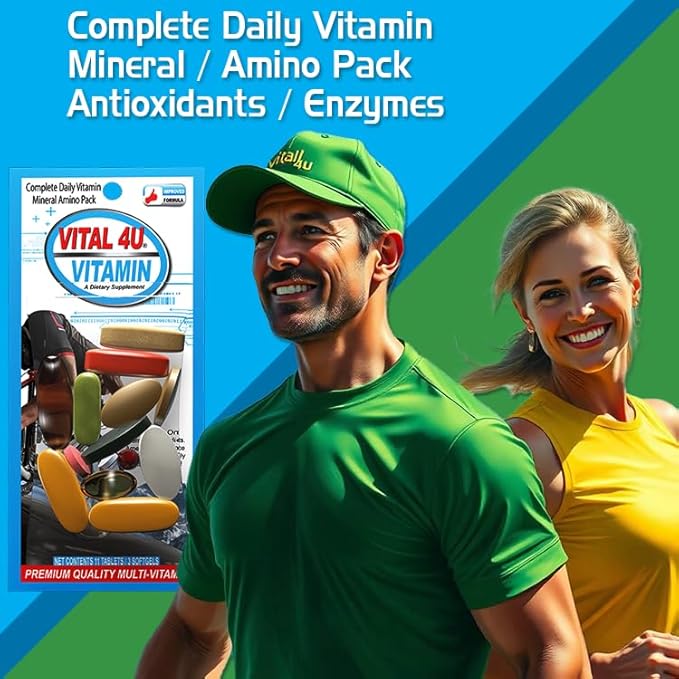 VITAL 4U® Vitamin - Premium Multivitamin for Men and Women | Supports Immune System Energy Heart Health and Body Functions Plus Sports Nutrition with Joint Support - 30 Servings