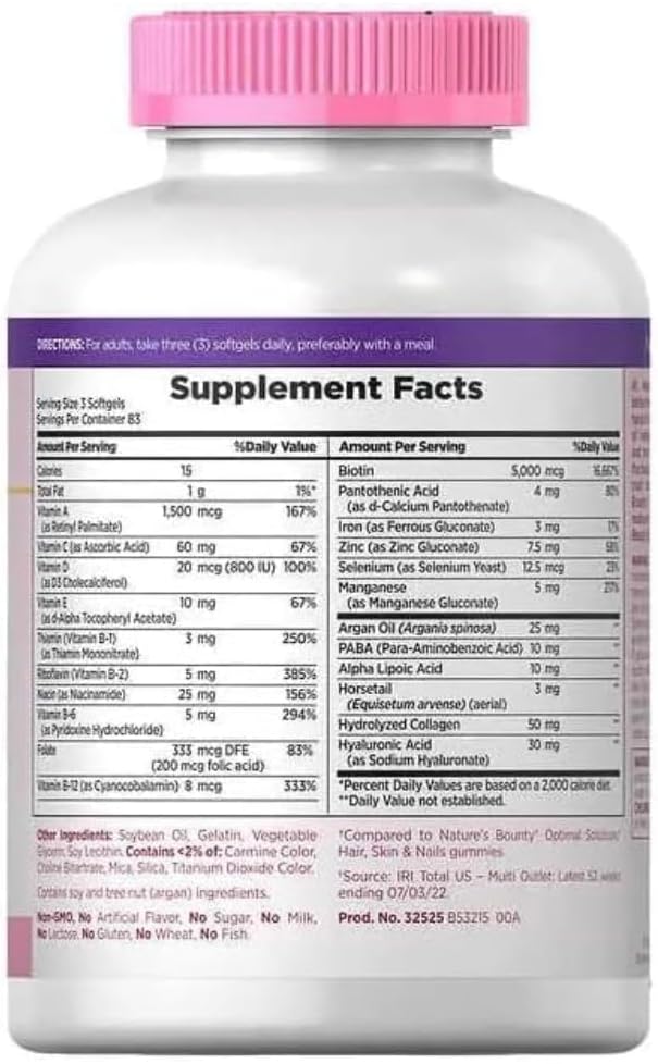 Bestdeal Natural Hair Skin and Nails 5000 mcg of Biotin - 250 Coated Tablets Extra Strength