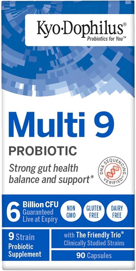 Kyolic Kyo-Dophilus Multi 9 Probiotic Strong Gut Health Balance and Support* 90 Capsules
