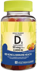 SEDLAV Vitamin D3 Gummies for Bone and Immune Health 50mcg (2000 IU) 80 Count – Bone and Immune Health Support Gummies for Adults with Natural Flavor