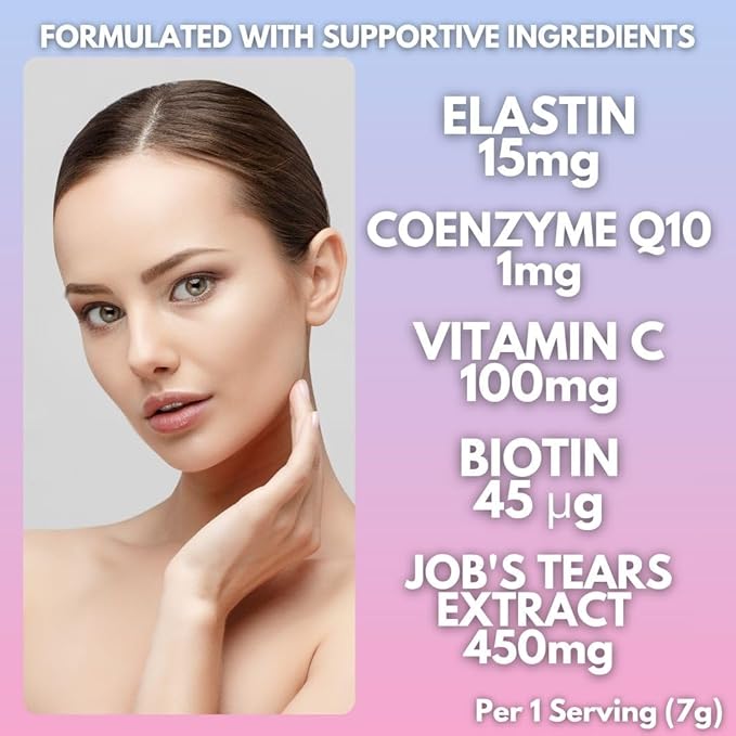 FINE JAPAN Premium Marine Collagen Powder with Hyaluronic Acid CoQ10 &amp Elastin/Set of 3 /Non-GMO - 30 Servings (210g / 7.4oz)