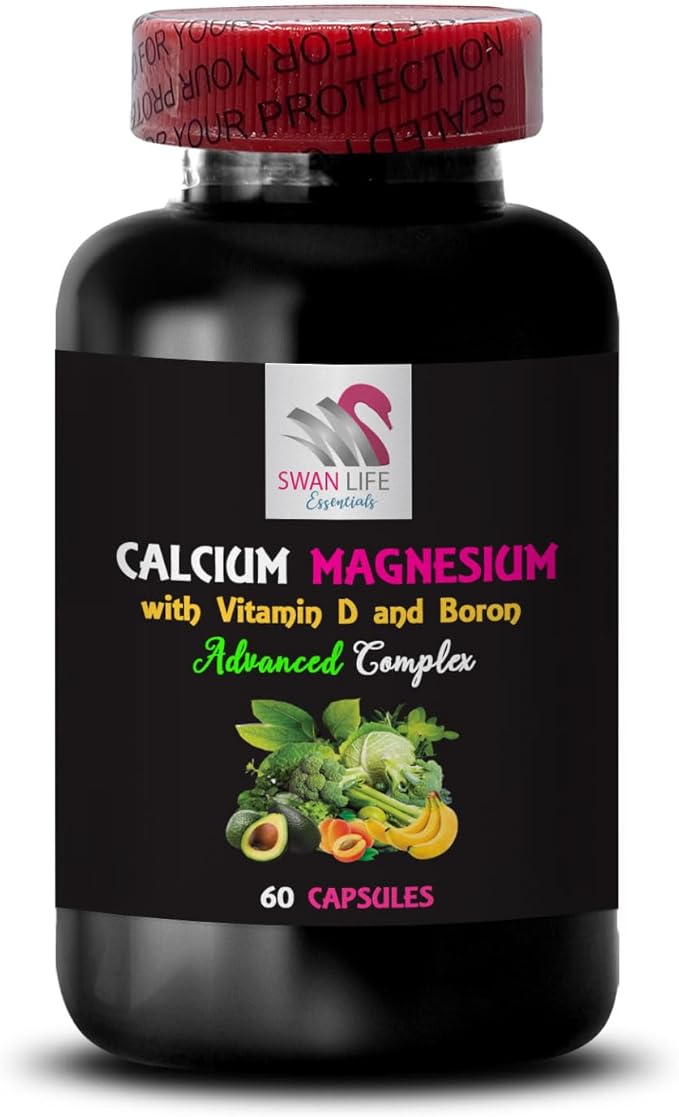 Calcium Magnesium Supplement - Phosphorus Support Magnesium Formula Daily Support Boron Benefits Calcium with D Vitamin D Boost Natural Supplements for Women Balanced Minerals 2Bot