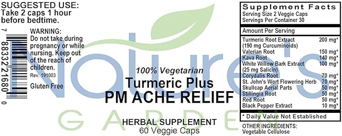 Turmeric Plus PM Ache Relief - 60 Veggie Caps