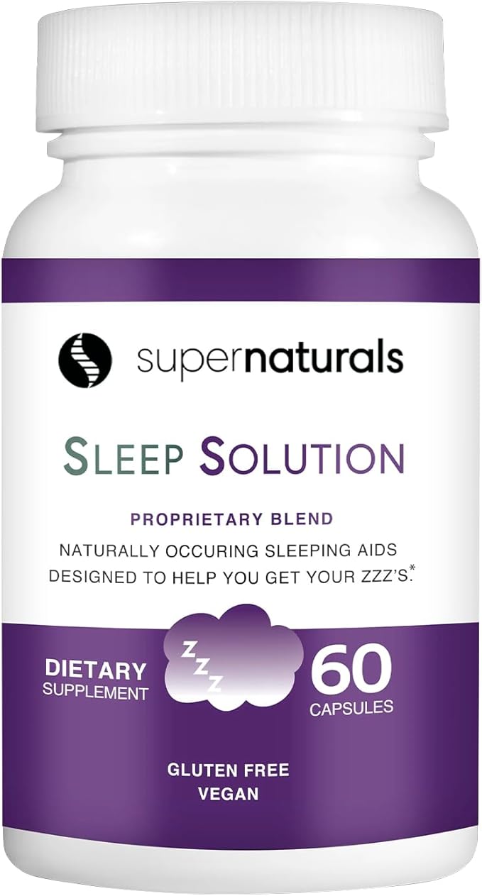 Health Sleep Solution Sleep Supplement for Adults Magnesium and Melatonin for Sleep Provides Natural Sleep Support Vegan Ingredients Gluten-Free Magnesium Sleep Supplement 60 Capsules