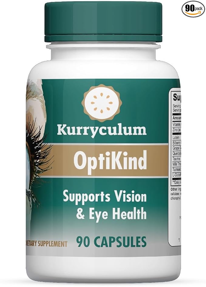 Optikind Best Eye Vitamins for Blurry Vision.Eye Health Supplements for Adults with Lutein for Macular Health Eye Vision Eye Strain and Fatigue.with Zinc and Vitamin A for Support