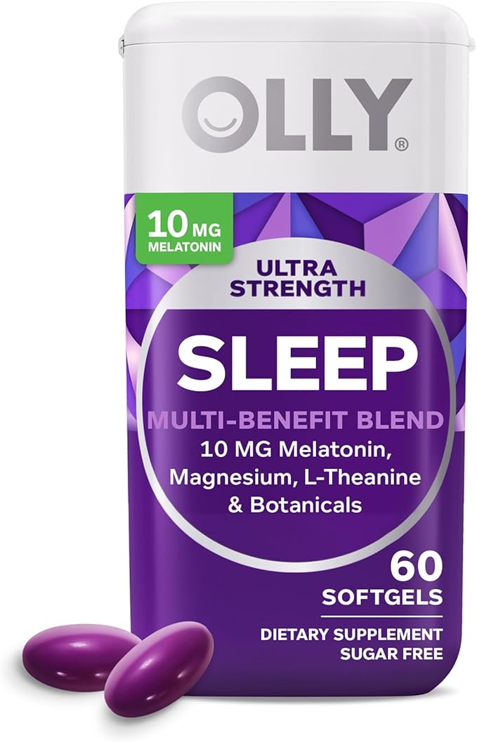 OLLY Ultra Strength Sleep Softgels with Melatonin &amp Extra Strength Fast Dissolve Strawberry Sleep Tablets - 60 Count &amp 30 Count
