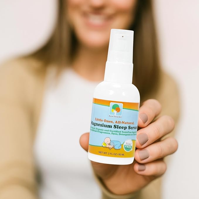 Raise Them Well All Natural Magnesium Sleep Serum for Kids + Free Magnesium Chart PDF | 2 fl oz