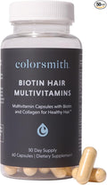 Biotin Hair Multivitamins 2500mcg Biotin with Collagen 60 Capsules 30 Day Supply