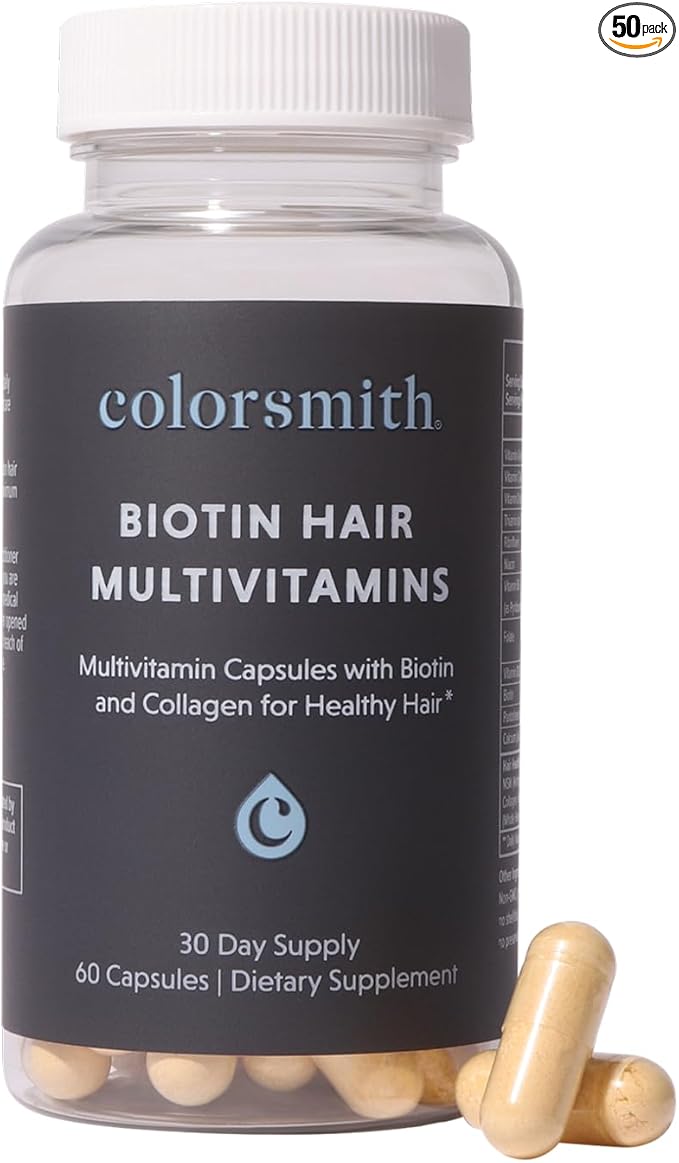 Biotin Hair Multivitamins 2500mcg Biotin with Collagen 60 Capsules 30 Day Supply
