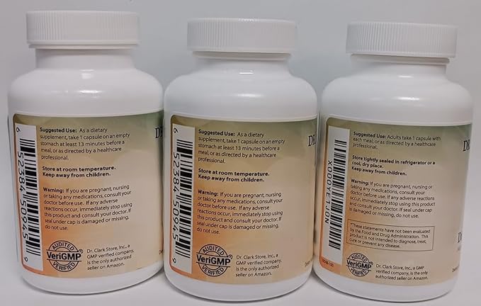 Dr Clark Store Quick Defence Botanical Support Kit 370 Capsules with Digestive Enzymes Green Black Walnut Hull Wormwood Cloves Herbal Blend for Internal Balance and Gut Health Non-GMO USA Made