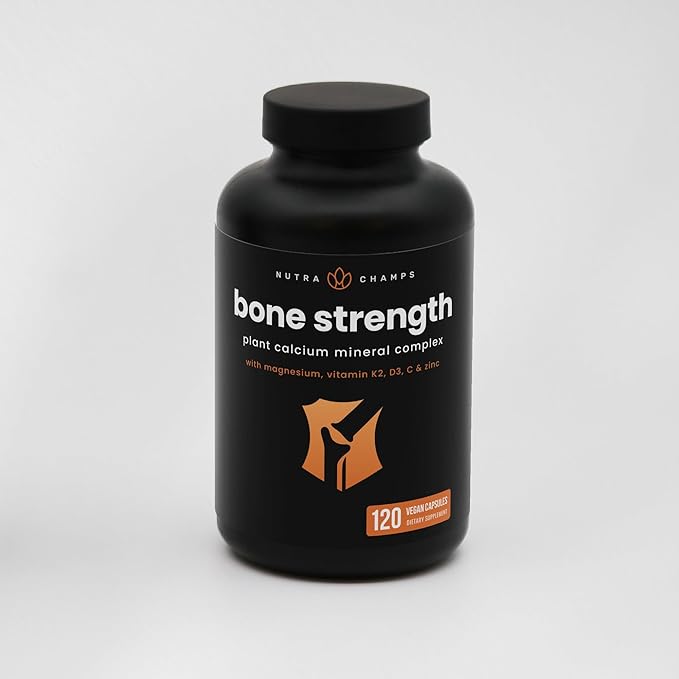 NutraChamps Calcium Supplement for Bone Strength 120 Vegan Capsules