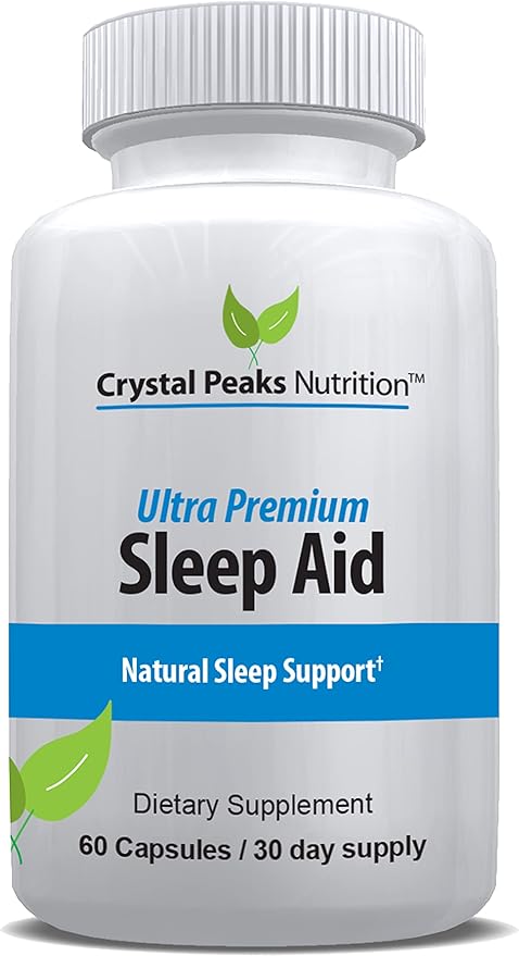 Natural Sleep Aid - Herbal Sleep Supplement Made with Valerian Root Melatonin Chamomile Magnesium – Recommended for Difficulty Sleeping - Adult Extra Strength Sleeping Pills. 60 Vegan Capsules