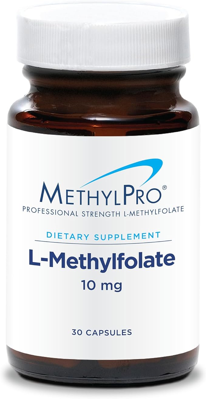 MethylPro L-Methylfolate 10 mg - Supports a Healthy Mindset - Active Folate for Methylation Support &amp Biochemical Reactions - Highly Bioavailable - 30 Servings - 30 Capsules