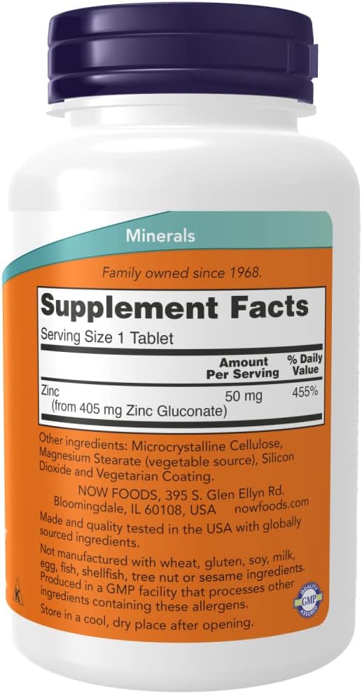 Now Foods (2 Pack) Zinc 50 mg 250 Count (Pack of 2)