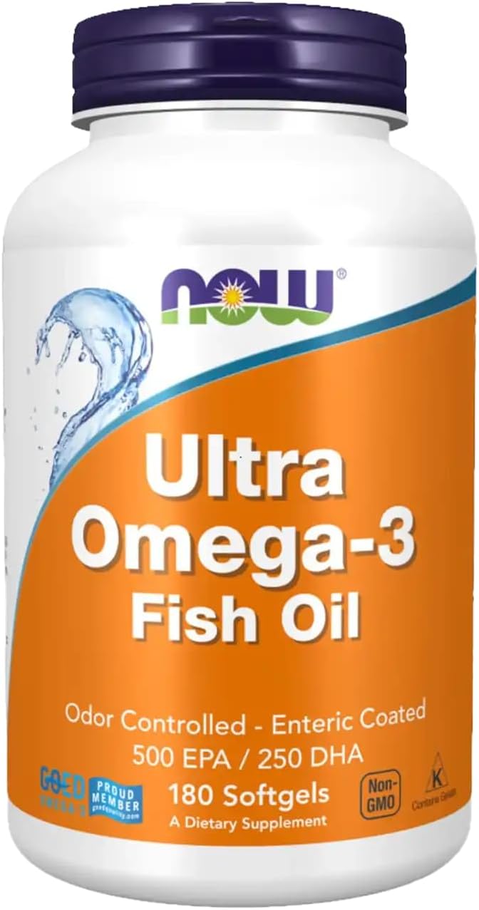 Now Foods Ultra Omega-3 Fish Oil 500 EPA 250 DHA 180 Softgels
