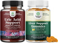 Bundle of Green Coffee Bean Extract for Uric Acid Cleanse &amp Detox with Turmeric Tart Cherry &amp Celery Seed and Liver Detox Gummies Milk Thistle with Artichoke Extract Turmeric Curcumin &amp L