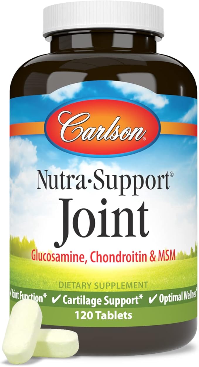 Carlson - Nutra-Support Glucosamine Chondroitin &amp MSM Joint Function Cartilage Support &amp Optimal Wellness 120 tablets