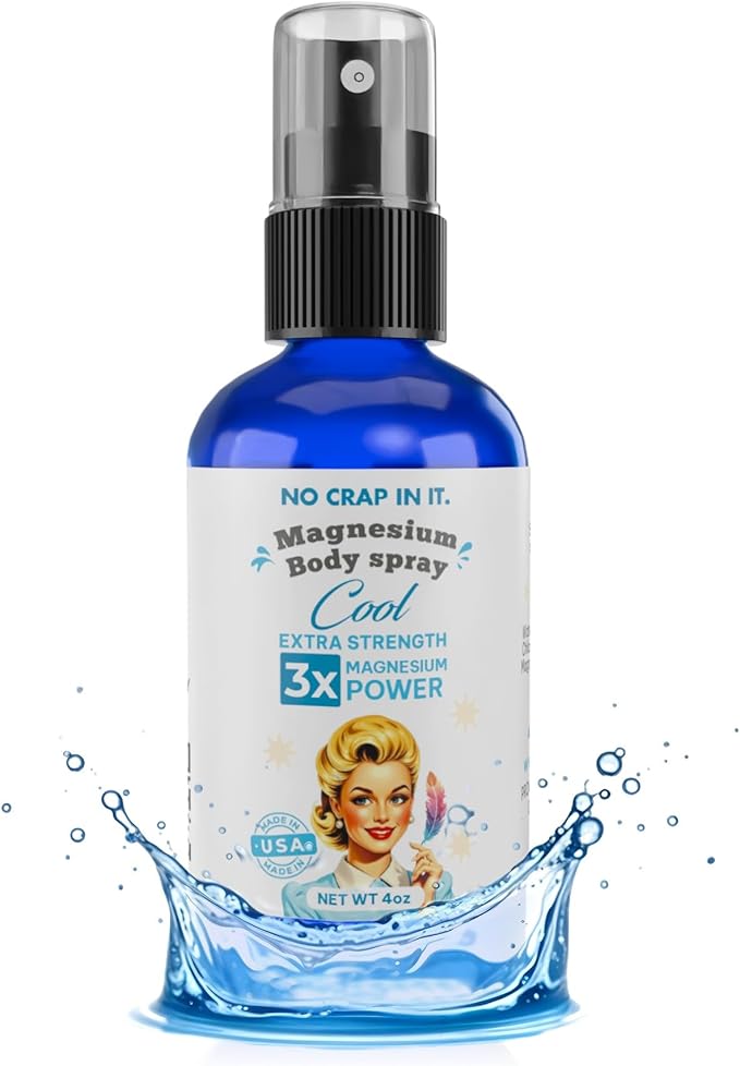 No Crap In It Magnesium Spray Triple Action!- Your Way to Wellness | Immediate Relief with Our Unique Magnesium Glycinate Citrate Chloride Blend Spray (Cool)