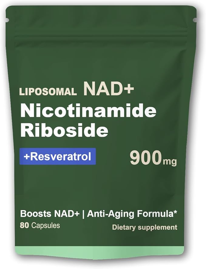 Liposomal NAD Supplement with NAD Nicotinamide Riboside Resveratrol 900 MG Boost NAD+ for Cellular Health Anti-Aging Energy Focus - 80 Capsules-44