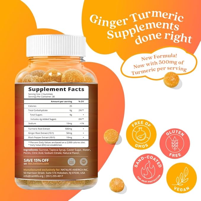 BeLive Turmeric and Apple Cider Vinegar Gummies for Inmune Support Mobility Support Detox Cleanse and Digestive Health