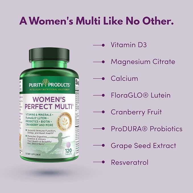 Purity Products Bundle - Men's Perfect Multi + Women's Perfect Multi - Men - Supports Healthy Vitality Energy + More - Women - Supports Urinary Tract Health Immunity Hair Skin Nails + More