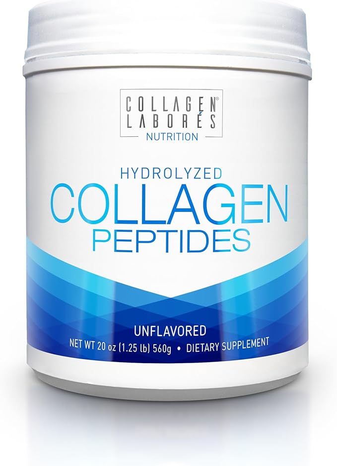 Pure Hydrolyzed Collagen Peptides (20 oz) – Unflavored Collagen Powder - Pasture-Raised Grass-Fed Keto &amp Paleo-Friendly – Kosher Non-GMO Gluten-Free – GMP Certified – Easy to Mix