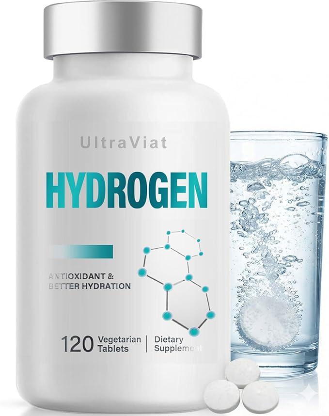 Hydrogen Water Tablets with Magnesium H2 Molecular Hydrogen Tablets for Drinking Water Supports Energy Metabolism Cognitive &amp Antioxidant 120 Count