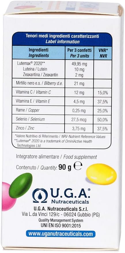 OMEGOR Lutein and Zeaxanthin Supplement for Kids Eyes (60 Chocolate Dragèes) - Vision Kids Blue Light Eyesight Supplement for Retina Protection