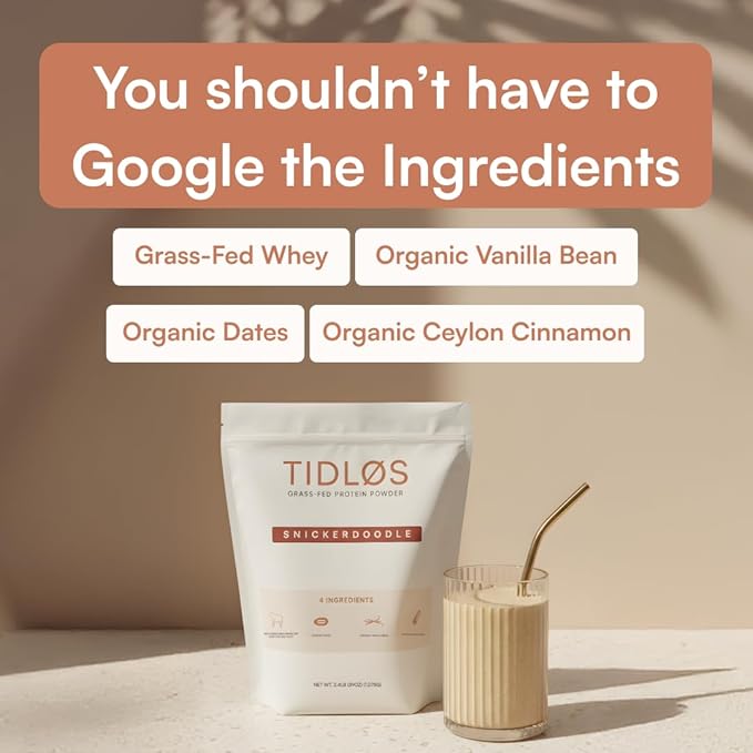 TIDLOS Grass-Fed Protein Powder (Snickerdoodle)