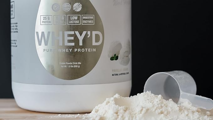 Sweat Ethic Whey'd Protein Powder 25 G Whey Protein Blend with Concentrate Isolate &amp Hydrolysate Low Lactose &amp Digestive Enzymes for Easy Mixing &amp Smooth Texture Cinnamon Cereal Milk