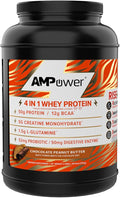 Chocolate Peanut Butter Whey Protein Powder | Scientifically-Designed Optimum Muscle Stack Gut Brain Immune | Protein BCAA Creatine L-Glutamine Probiotics Digestive Enzymes | 40.9oz