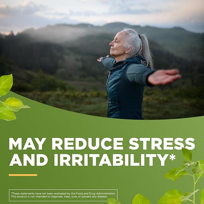 Stress Relief Ashwagandha KSM-66 Supports Occasional Stress Relief Dietary Supplement Capsules 1 Month Supply