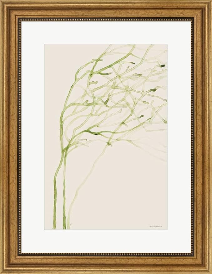 Thistle and Thatch by Kamdon Kreations Framed Art Print Wall Picture Wide Gold Frame 20 x 26 inches