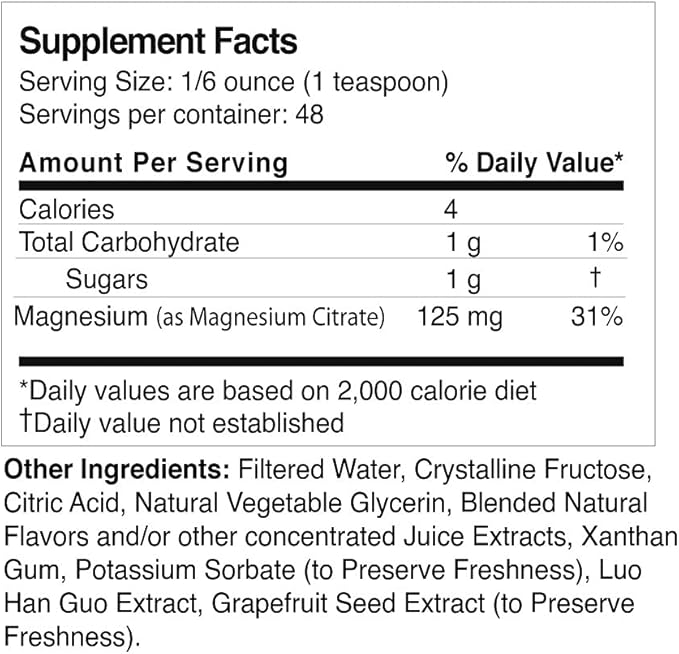 Life Solutions Liquid Magnesium - High Absorption Liquid Magnesium Citrate Supplement for Muscle Relaxation Sleep Support &amp Stress Relief 8 Floz - Easy to