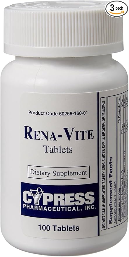 Rena-Vite Tablets 100 Tablets Per Bottle (3 Bottles)
