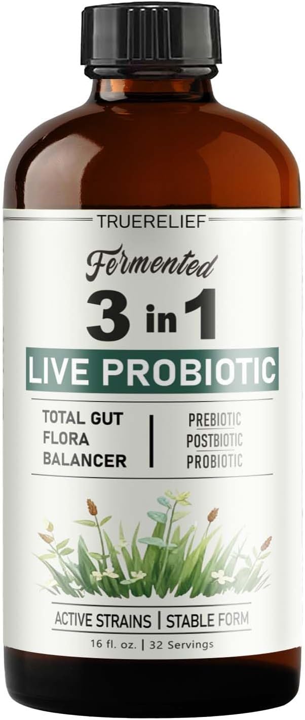 Women's Daily Probiotic + Prebiotic + Postbiotic Liquid 3-in-1 for Gut Health 10 Strains &amp 18 Fermented Herbs (1)