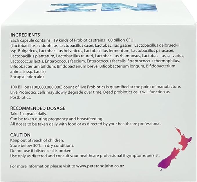 Peter John Super Probiotics 100 Billion 1-A-Day Formula 60 Capsules (3)