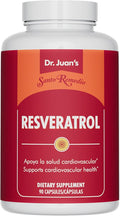Santo Remedio Trans-Resveratrol 200 mg Supplement Cardiovascular &amp Antioxidant Support* Plant-Based &amp Vegan Gluten Free No Artificial Colors 90 Vegetarian Capsules Wellness Gift for Adul