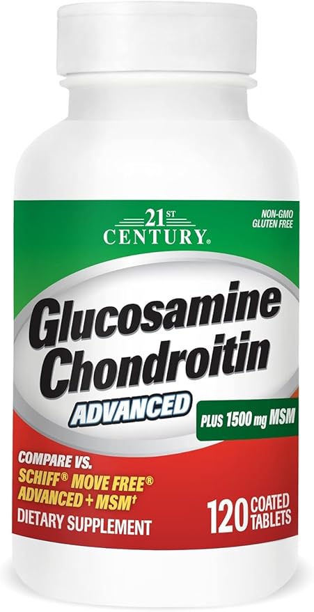 21St Century Glucosamine Chondroitin Advanced with Msm - 120 Tablets (Pack of 2)