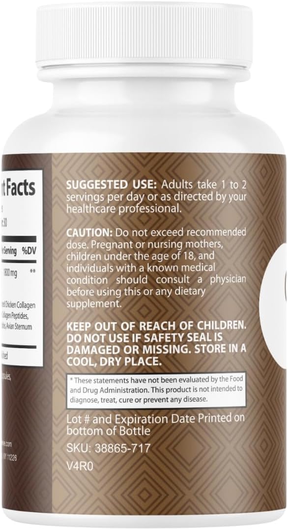 Collagen Ultra Complex Types I II III V &amp X Multi Collagen Protein Peptides Supports Hair Skin &amp Nails - Joint Support Pure Hydrolyzed Collagen Peptides Supplement 90 Capsules (1)