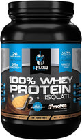 eFlow Nutrition 100% Whey Protein Isolate - Gluten &amp Lactose-Free Digestive Enzymes Added Low Carb Post Workout Shake Fast Digesting for Optimal Muscle Recovery - S'Mores (26 Servings)